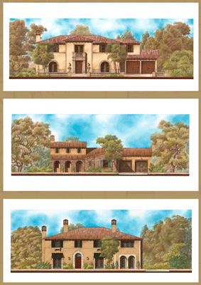 3 Renderings of large Houses
